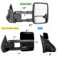 Toyota Tundra 2007-2021 Glossy Black Power Folding Tow Mirrors Smoked LED Lights