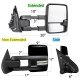 Toyota Sequoia 2008-2020 Glossy Black Power Folding Tow Mirrors Smoked Switchback LED DRL Sequential Signal