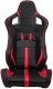 Black Racing Bucket Seats Reclining Leather Red Strip