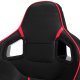 Black Racing Bucket Seats Reclining Leather Red Strip