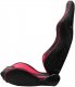 Black Racing Bucket Seats Reclining Leather Red Strip