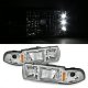 Chevy Caprice 1991-1996 Clear Euro Headlights with LED