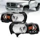 Dodge Ram 2500 1994-2002 Crystal Headlights Black LED