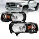 Dodge Ram 3500 1994-2002 Crystal Headlights Black LED