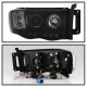 Dodge Ram 2002-2005 Black Smoked Halo Projector Headlights with LED