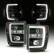 Ford F550 Super Duty 2008-2010 Black Tube DRL Projector Headlights