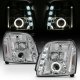 GMC Yukon Denali 2007-2014 Clear Halo Projector Headlights with LED