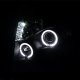 Chevy Tahoe 2007-2014 Black Halo Projector Headlights LED Eyebrow