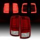 GMC Sierra 2007-2013 Red Clear LED Tail Lights Tube