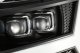 Chevy Silverado 2500HD 2007-2014 Glossy Black LED Quad Projector Headlights DRL Dynamic Signal Activation