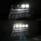 Chevy Avalanche 2007-2013 LED Quad Projector Headlights DRL Dynamic Signal Activation