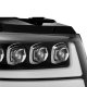 Chevy Avalanche 2007-2013 Glossy Black LED Quad Projector Headlights DRL Dynamic Signal Activation