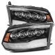 Dodge Ram 2009-2018 5th Gen Glossy Black LED Quad Projector Headlights DRL