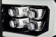 GMC Sierra 2007-2013 Glossy Black LED Quad Projector Headlights DRL Dynamic Signal Activation