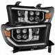 Toyota Tundra 2007-2013 Black LED Quad Projector Headlights DRL Activation