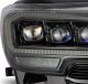 Toyota Tacoma SR 2016-2023 Glossy Black Smoked LED Quad Projector Headlights DRL Dynamic Signal Activation