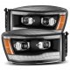 Dodge Ram 2006-2008 5th Gen Black LED Projector Headlights DRL Dynamic Signal Activation