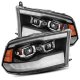 Dodge Ram 2009-2018 5th Gen Black LED Projector Headlights DRL Dynamic Signal Activation