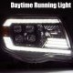 Toyota Tacoma 2005-2011 Glossy Black Smoked LED Quad Projector Headlights DRL Signal Activation