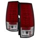 Chevy Suburban 2007-2014 Red and Clear LED Tail Lights