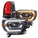 Toyota Tacoma 2012-2015 Black DRL Projector Headlights LED Tail Lights