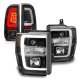 Ford F350 Super Duty 2008-2010 Black DRL Projector Headlights LED Tail Lights