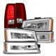 Chevy Silverado 1500HD 2003-2006 Tube LED DRL Headlights Tail Lights