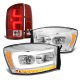 Dodge Ram 2007-2008 DRL Projector Headlights Dynamic Signals Custom LED Tail Lights