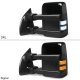 Ford F550 Super Duty 2008-2016 Glossy Black Tow Mirrors Smoked Switchback LED Sequential Signal