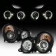 Mercedes Benz CLK 1998-2002 Black Dual Halo Projector Headlights