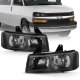 GMC Savana 2003-2017 Black Euro Headlights