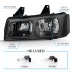 GMC Savana 2003-2017 Black Euro Headlights