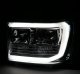 GMC Sierra 2500HD 2007-2014 Chrome LED Tube DRL Projector Headlights