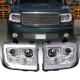 GMC Sierra 3500HD 2007-2014 Chrome LED Tube DRL Projector Headlights