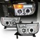 Toyota Tundra 2007-2013 Clear Dual Halo Projector Headlights with LED