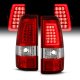 Chevy Silverado 2500 1999-2002 Red and Clear LED Tube Tail Lights