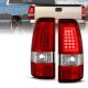 GMC Sierra 2500 1999-2004 Red and Clear LED Tube Tail Lights