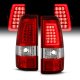 GMC Sierra 2500 1999-2004 Red and Clear LED Tube Tail Lights