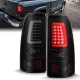 Chevy Silverado 1500HD 2003-2006 Black Smoked Tube LED Tail Lights