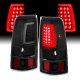 Chevy Silverado 2500HD 2003-2006 Black Smoked Tube LED Tail Lights