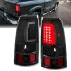 Chevy Silverado 2500HD 2003-2006 Black Smoked Tube LED Tail Lights