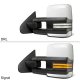 Chevy Silverado 3500HD 2015-2019 Power Fold Towing Mirrors Cool White Plus