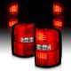 GMC Sierra 2500HD 2015-2018 Red LED Tail Lights