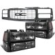 1994 GMC Jimmy Full Size Black Grille Smoked Headlights Set