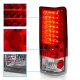 Chevy Astro 1985-2005 Red and Clear LED Tail Lights