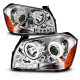 Dodge Magnum 2005-2007 Projector Headlights Chrome Halo LED