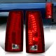 Chevy 2500 Pickup 1988-1998 LED Tail Lights Red Clear