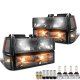 GMC Sierra 2500 1994-1998 Smoked Headlights LED Bulbs Complete Kit