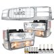 GMC Yukon 1994-1999 Chrome Grille Headlights LED Bulbs Complete Kit