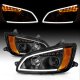 Kenworth T370 2008-2017 Black Projector Headlights LED DRL